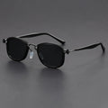Retro square frame metal sunglasses with decorative patterns in multiple colour options.