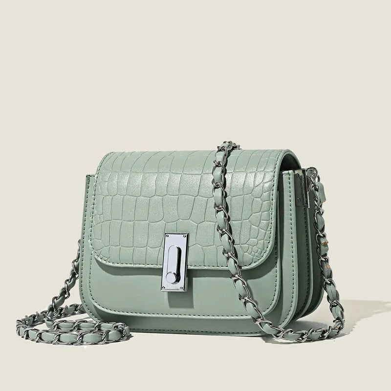 Soft PU women's cross-body shoulder bag with sandwich pocket and internal phone compartment in black colour