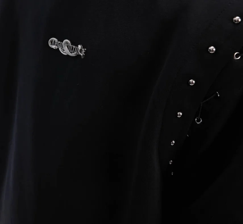 Short sleeve T-shirt with lace-up cutout design in black or white colour options
