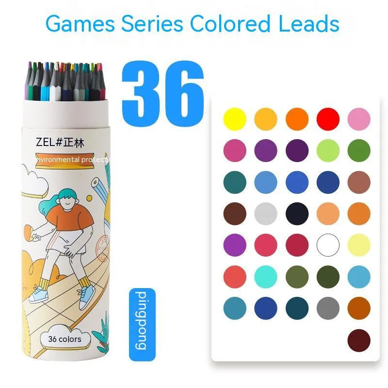 Zhenglin Sports Series colour pencils in paper barrel with multiple colour refill options