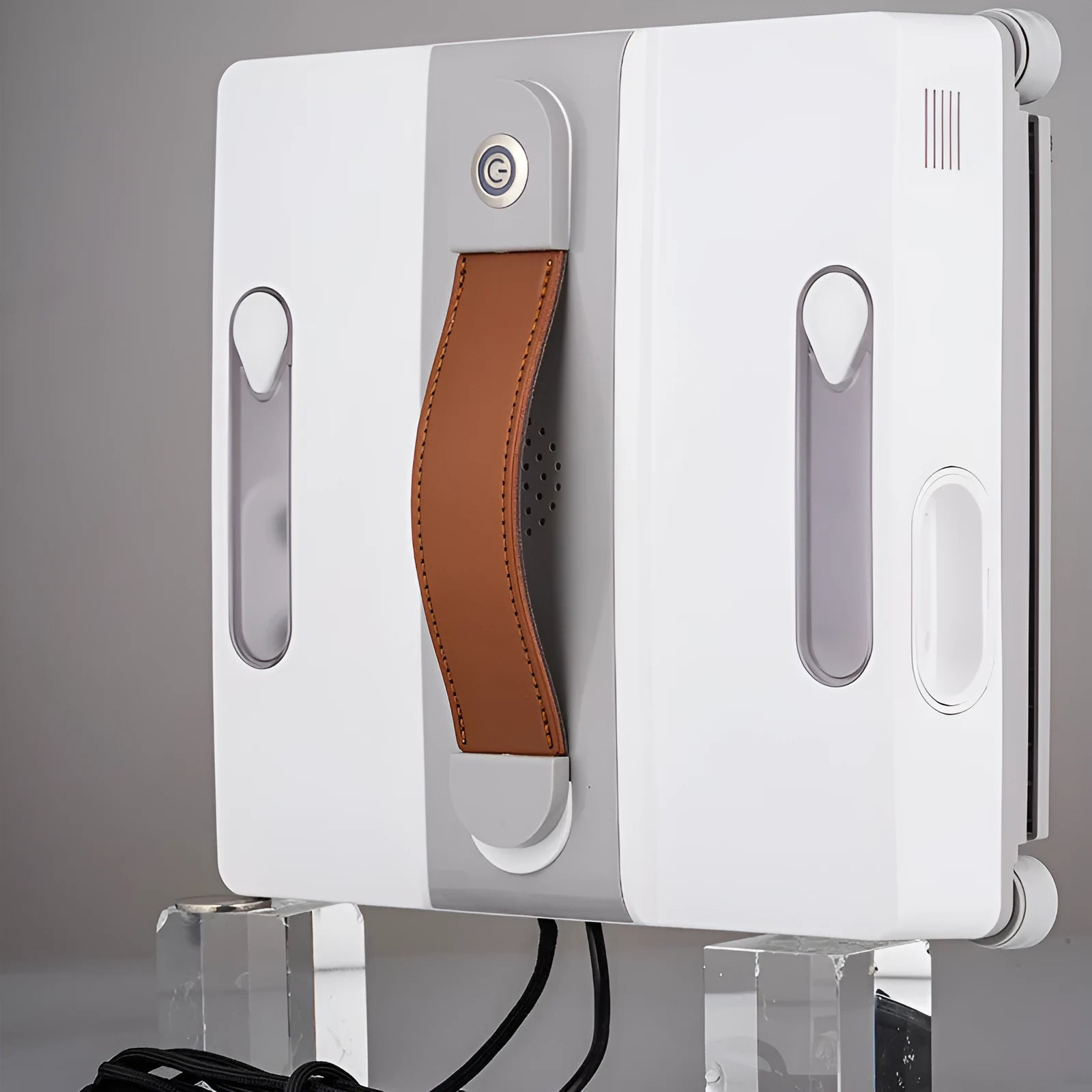 White intelligent window cleaning robot for high-rise windows with 220mm dimensions