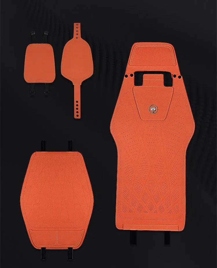 Tailored leather ultra thin car seat cover with fur material and gradient hole design in six colour options