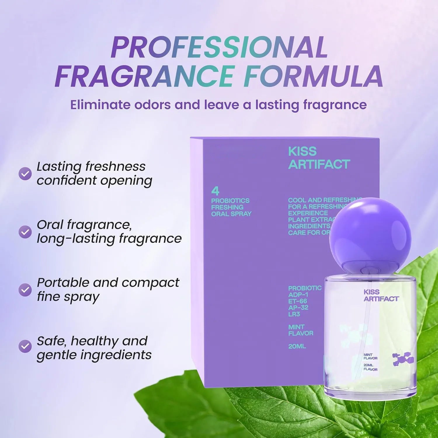 A portable 20ml white plastic spray bottle for oral hydration.