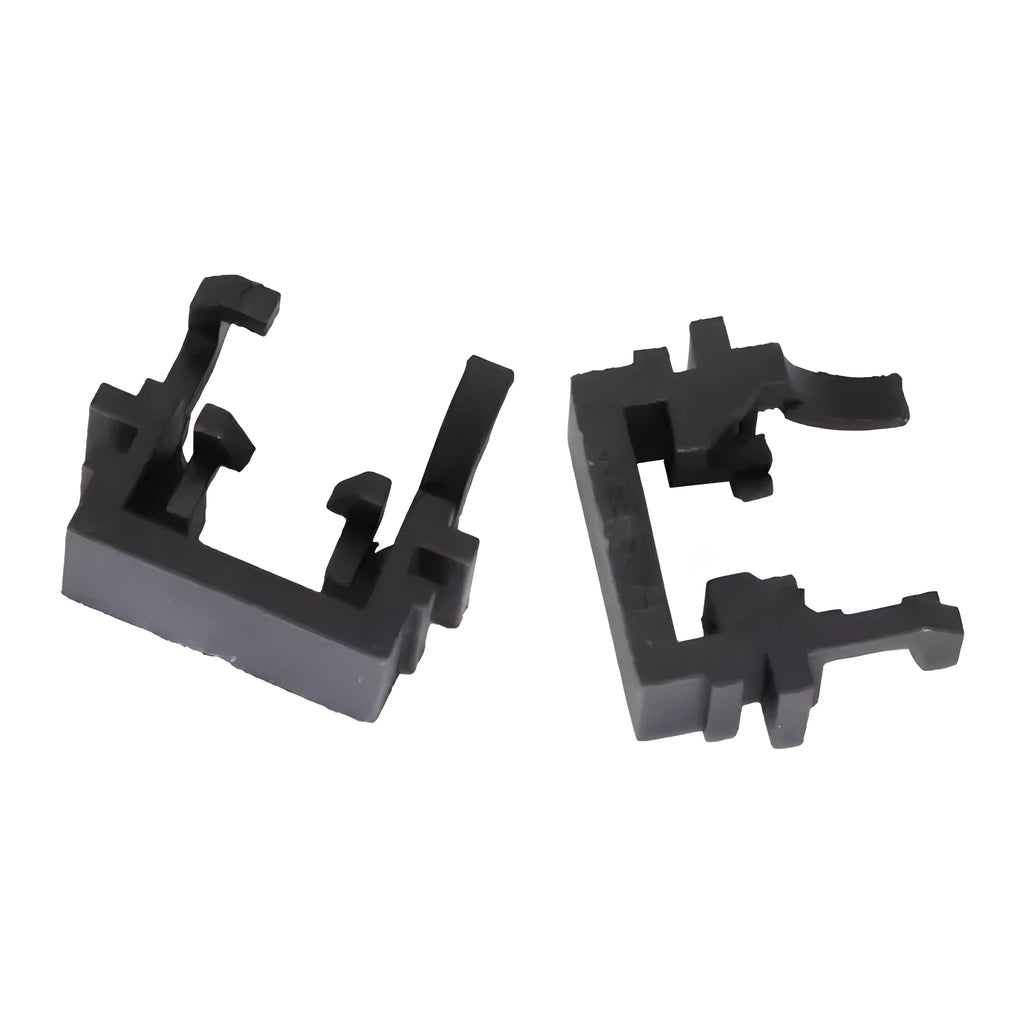 Black plastic LED headlight adapter bracket for Ford Focus Mondeo Fiesta, shows 30.7mm size.