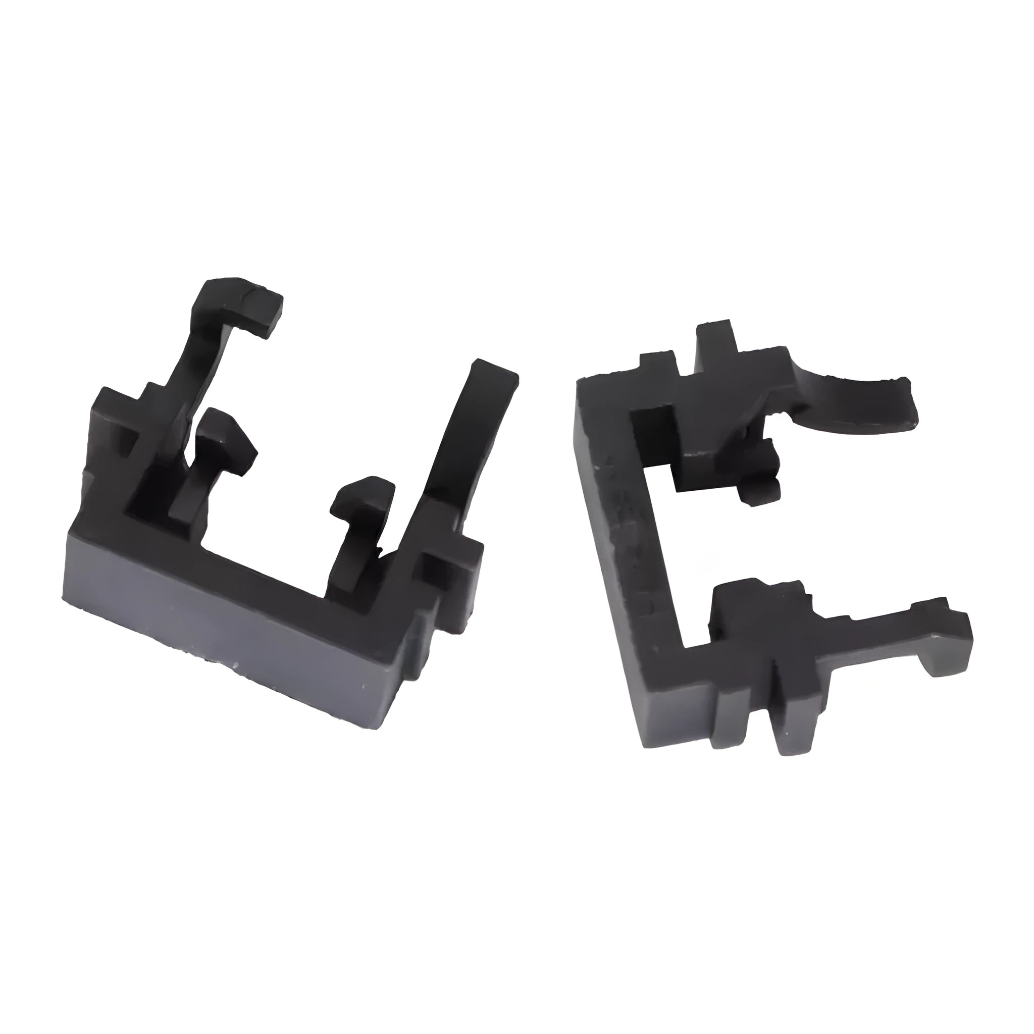 Black plastic LED headlight adapter bracket for Ford Focus Mondeo Fiesta, shows 30.7mm size.