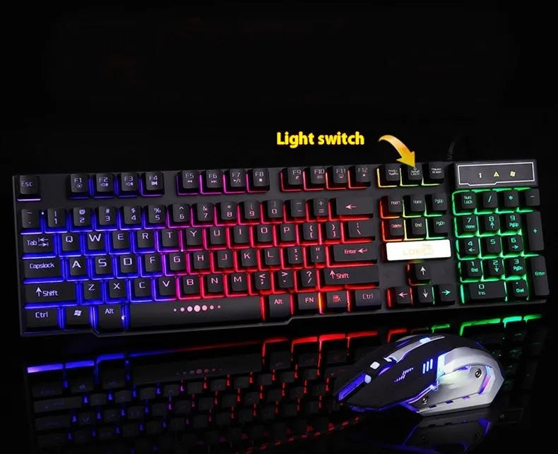 Industry gaming keyboard glowing USB cable with RGB backlighting in white and black colour options