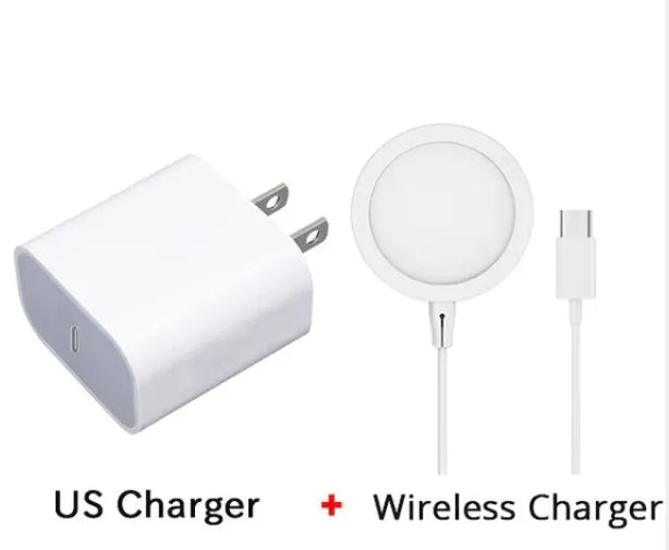 Metal Magsafe magnetic wireless charger compatible with iPhone 12 and iPhone 13 in four colour options