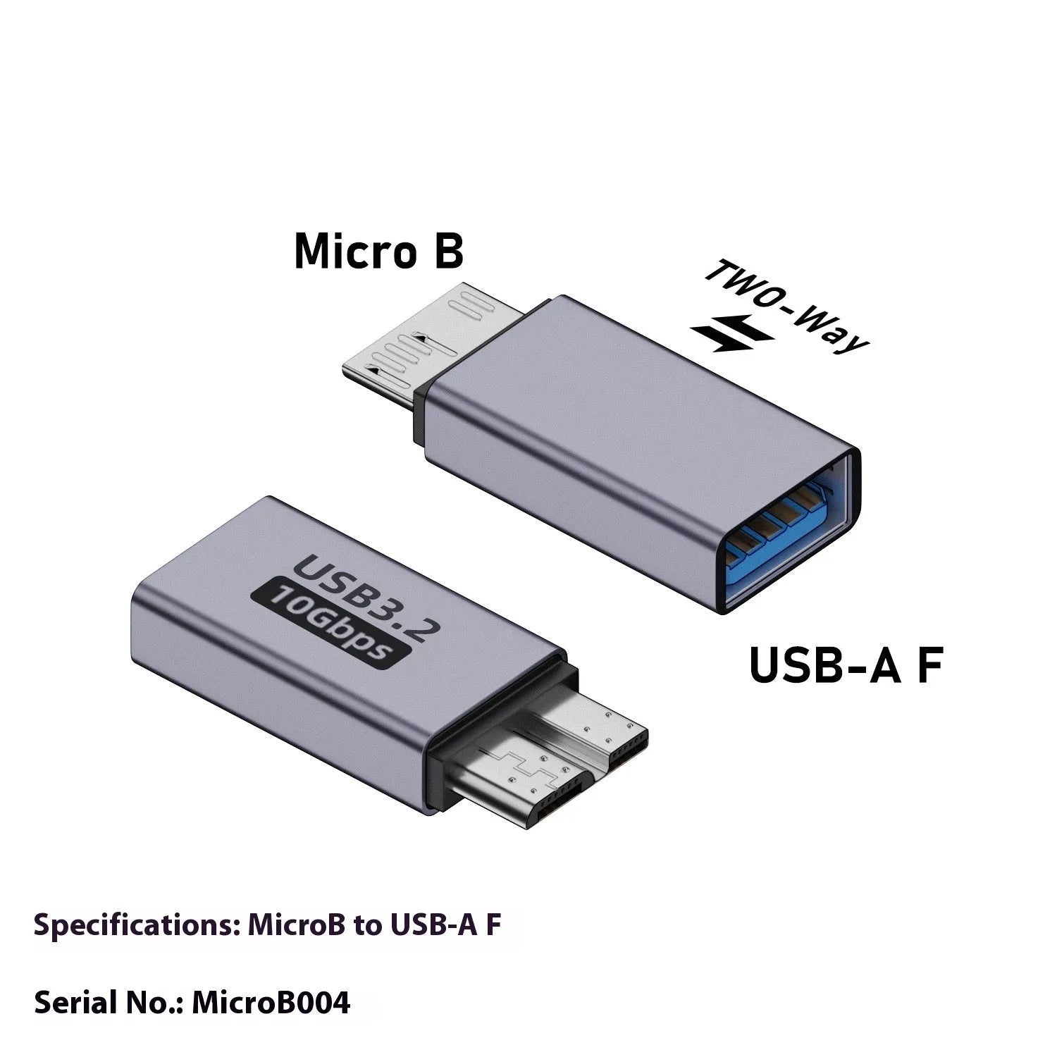 USB AM male to Micro-B female adapter connector for older devices