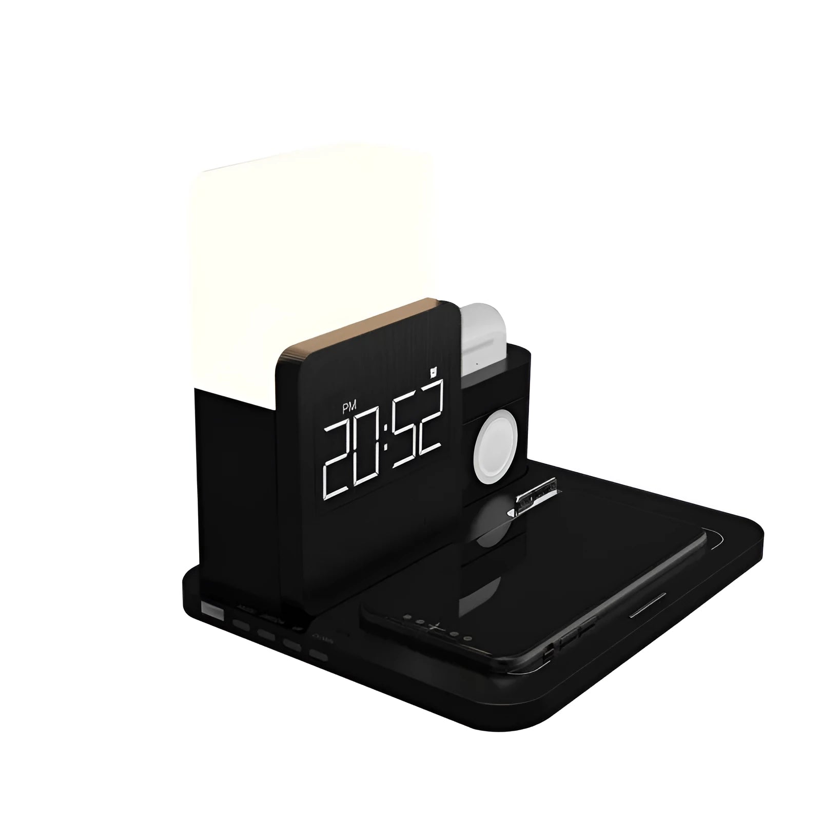 3-in-1 wireless charging stand for iPhone, AirPods and Apple Watch in dark green colour