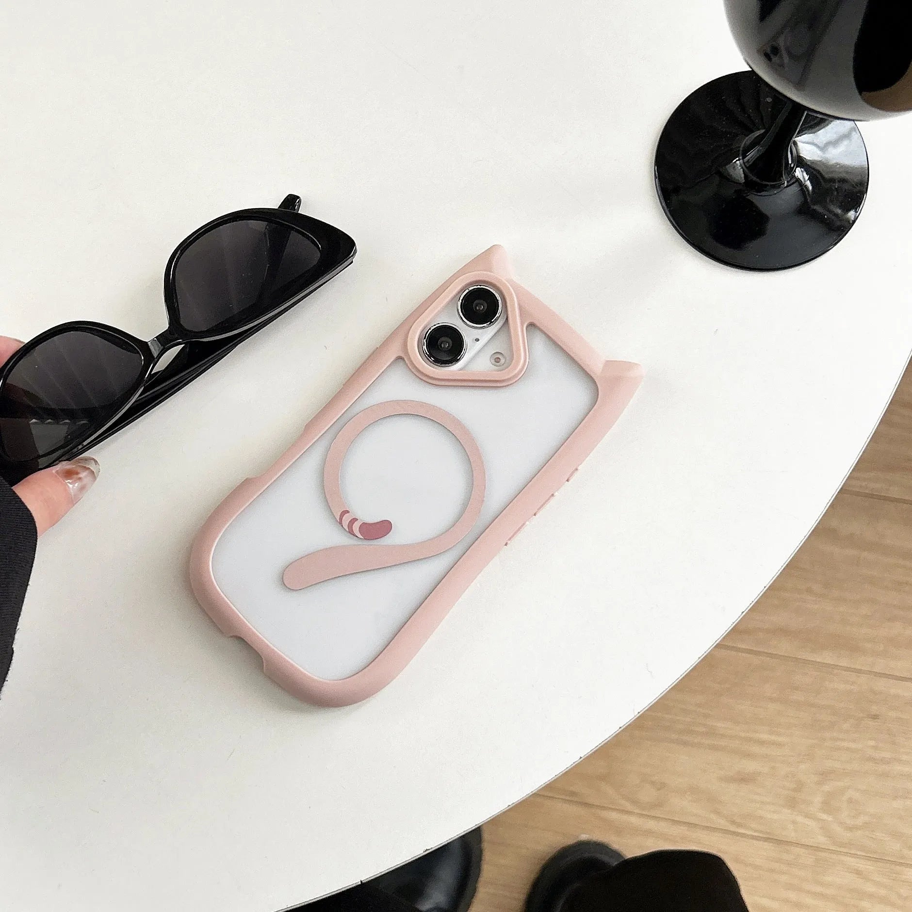 Transparent acrylic TPU phone case for IPhone 17 with magnetic suction function in multiple colour options