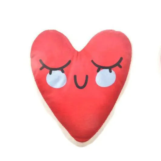 PP plastic pet chew toy with textured surface for tooth cleaning, shown in peach heart pink colour