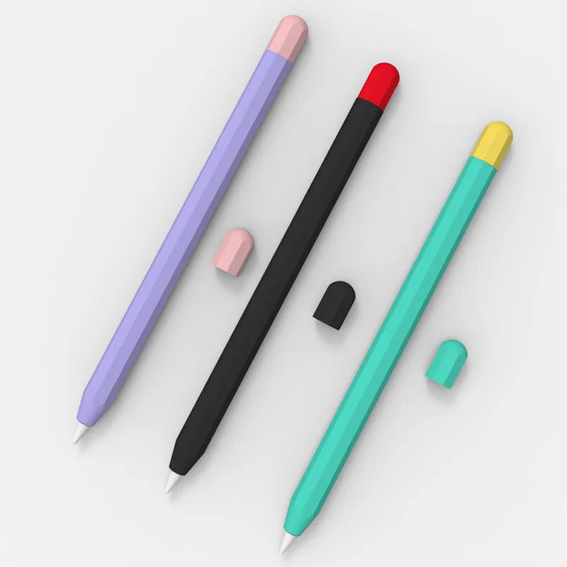 Octagonal pure silicone protective cover for Apple Pencil in 0.35mm thickness with nine colour options