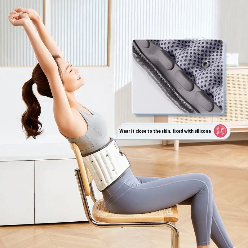 Automatic inflation lumbar waist supporter for back support and disc stretch correction.