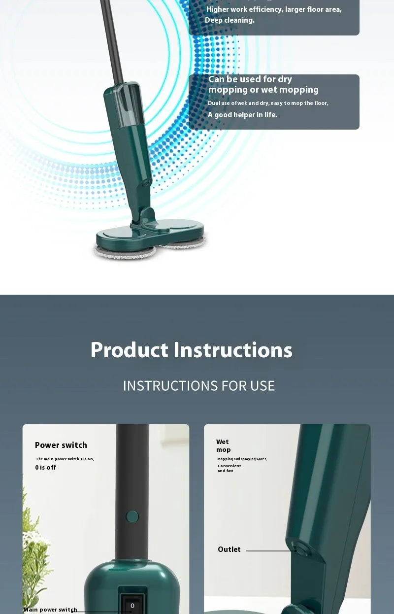 S5 Green and S5 White wireless robotic floor cleaner for sweeping and mopping on hard floors