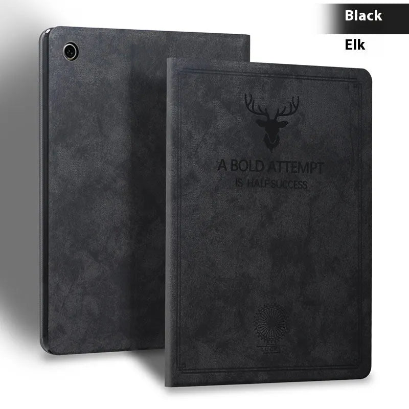 TPU leather clamshell iPad protective case in Brown Elk colour for iPad Pro 11-inch.