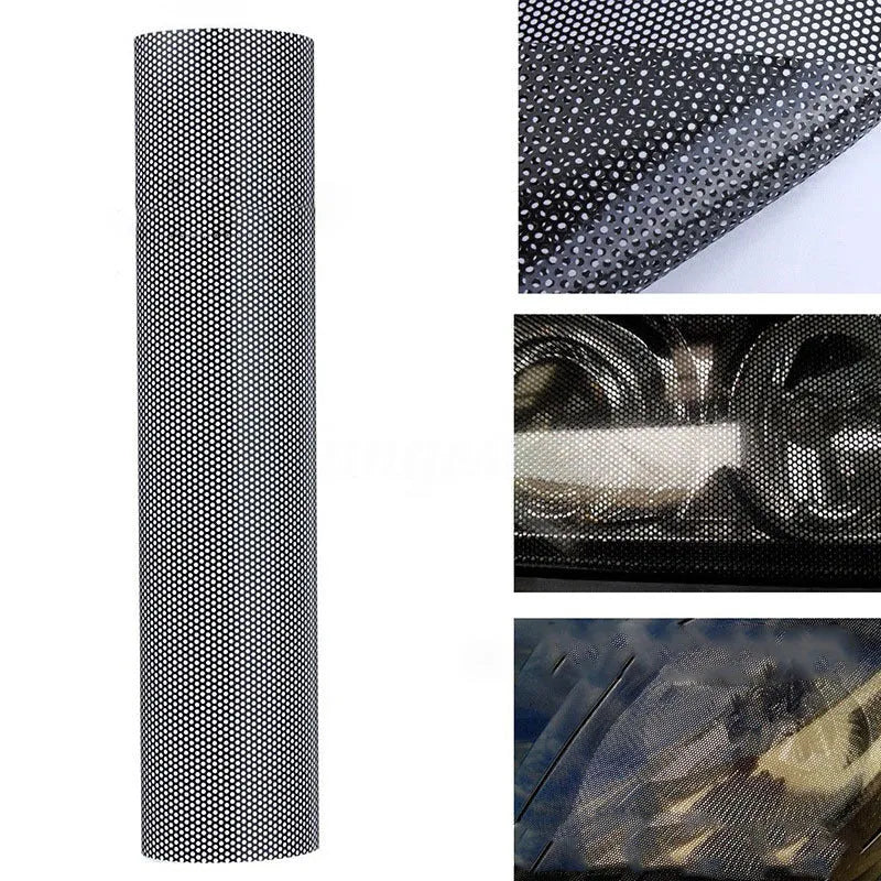 Perforated mesh automotive colour changing plastic film roll measuring 30cm by 106cm
