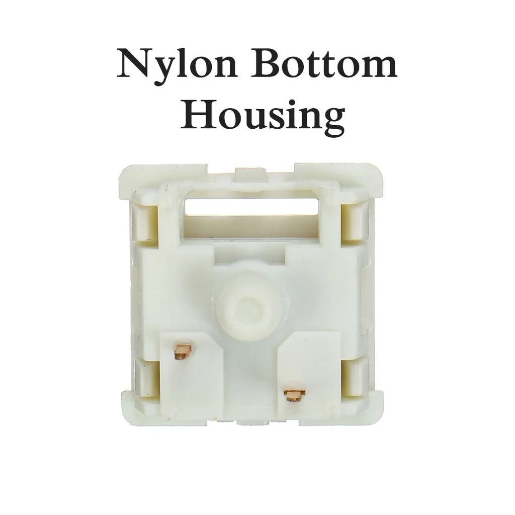 Panda linear mechanical keyboard switch with clear housing showing internal components