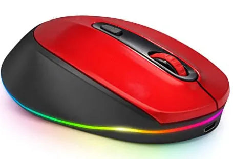 24g wireless rechargeable mouse in assorted colours with USB charging cable