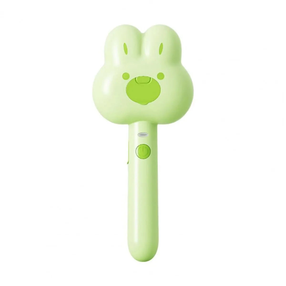 Rechargeable pet grooming steam brush in green colour with cartoon design