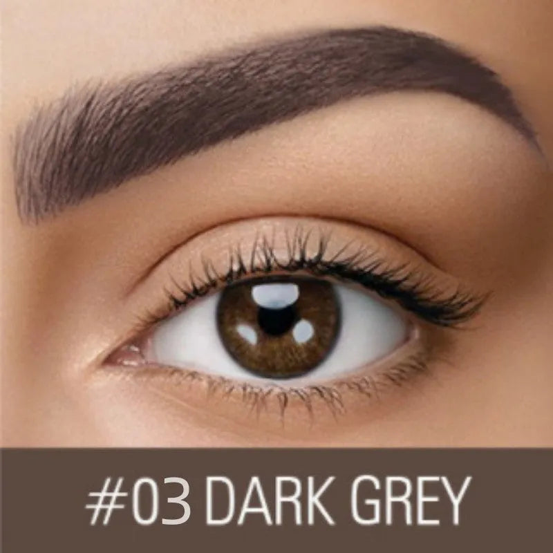 Waterproof eyebrow cream in dark gray and golden yellow shades for natural brows