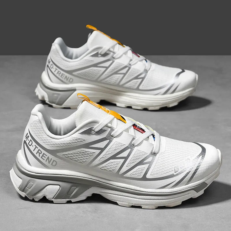 Men's and women's outdoor hiking shoes with mesh lining and rubber sole