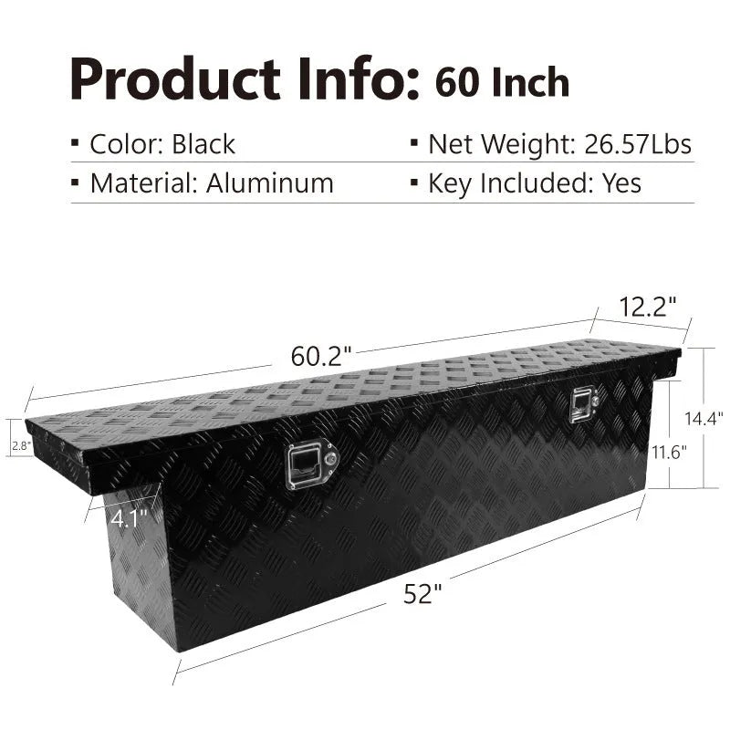 Black 26-inch aluminium alloy rolling tool case with wheels and pull handle.