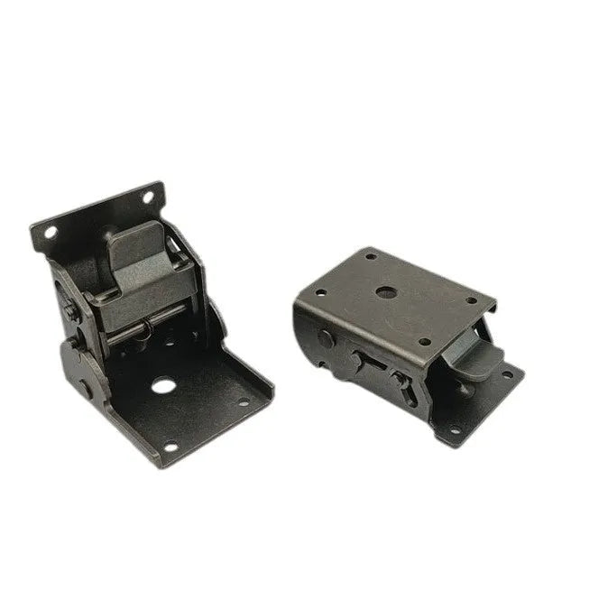 Furniture foot folding hinge with 0-90 degree adjustment in multiple electroplated finishes
