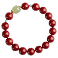 Purple gold sand cinnabar bracelet with geometric ellipse beads in 6mm, 8mm, or 10mm sizes.