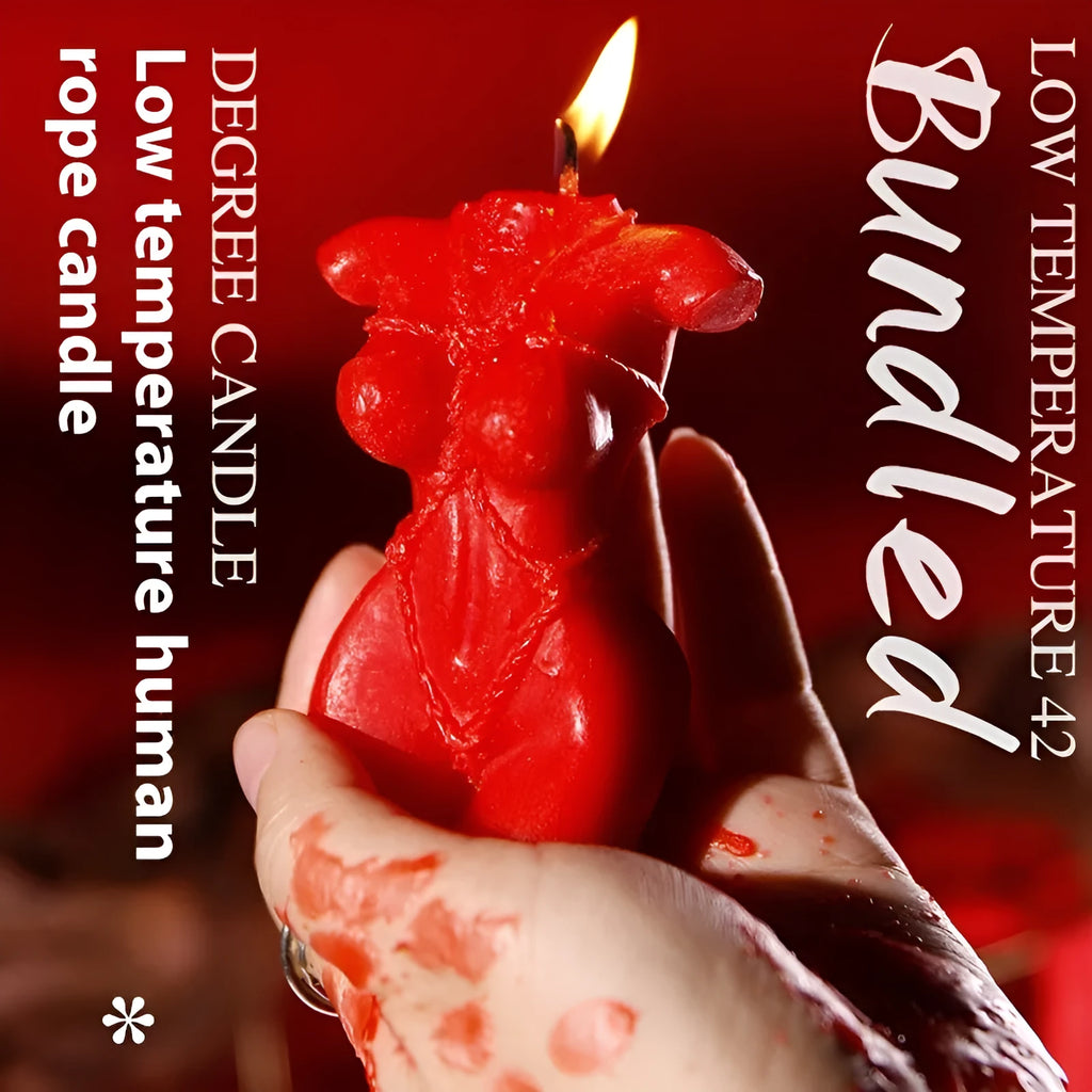 Low-temperature soy wax massage candle in Rose Red, Spring Pink, or Lilac Purple colour