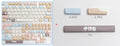 Sea salt cat themed PBT mechanical keyboard keycaps in full 26-unit set with optional 7u space bar