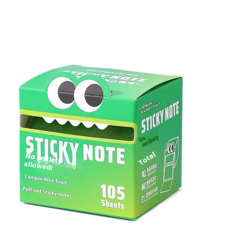 Pearl gradient sticky notes pad with transparent adhesive in one of six colour themes