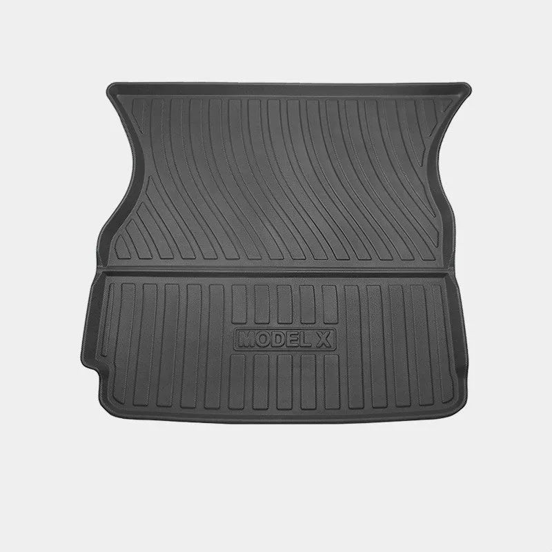 Waterproof TPE rubber car mats for Tesla Model X with tailbox cushion and foot pads