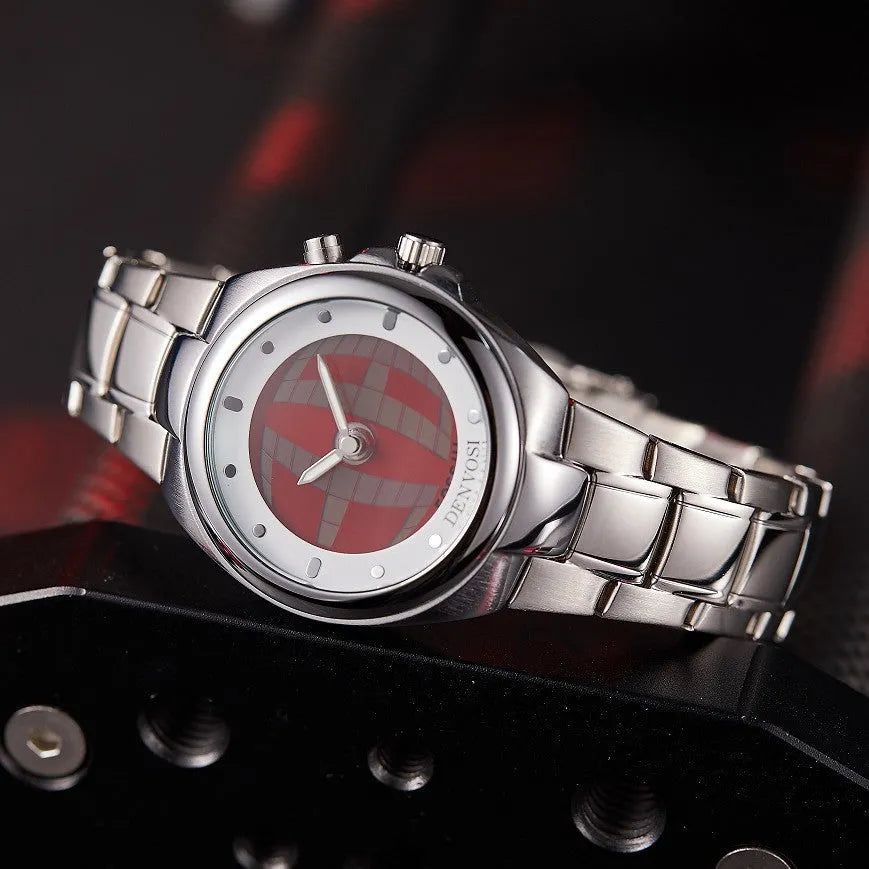 Millennium vintage Y2K digital dual display men's watch with red face and alloy strap