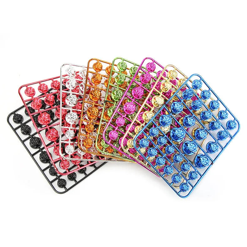 Set of 30 coloured ABS plastic motorcycle screw covers for engine modification