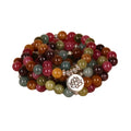 108-bead lotus hanging bracelet with tourmaline beads on adjustable multi-layer alloy string