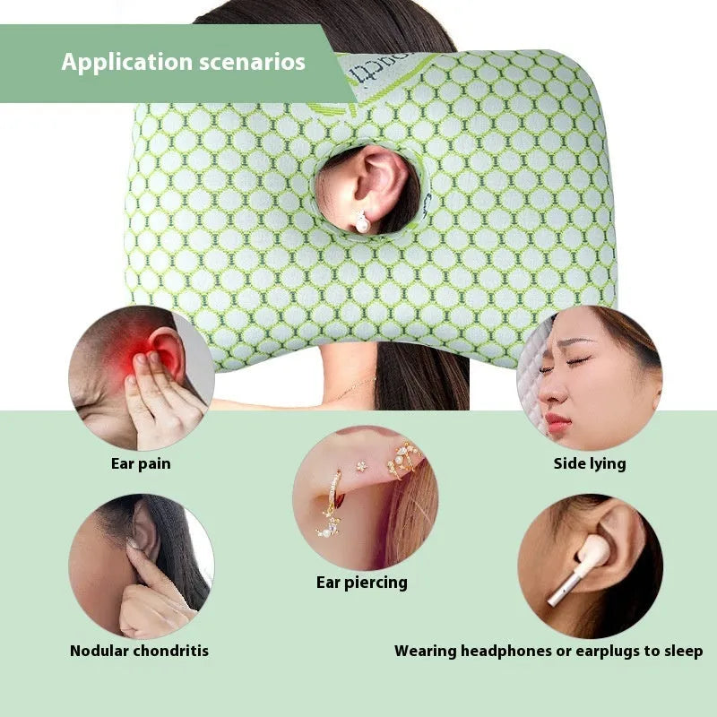 Beauty salon single hole ear pillow in new Chinese style with polyester fibre filling