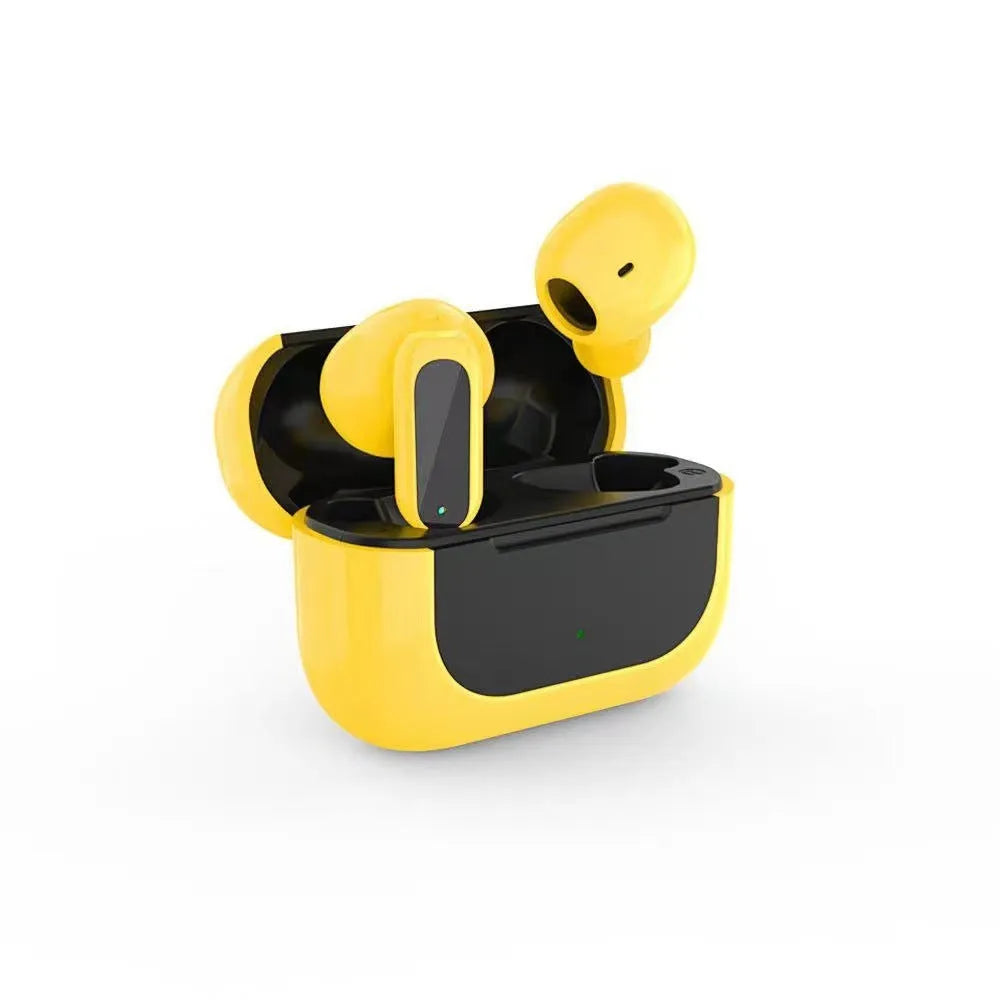 Jerry cartoon wireless in-ear Bluetooth headphones in black, white, or yellow colour options.