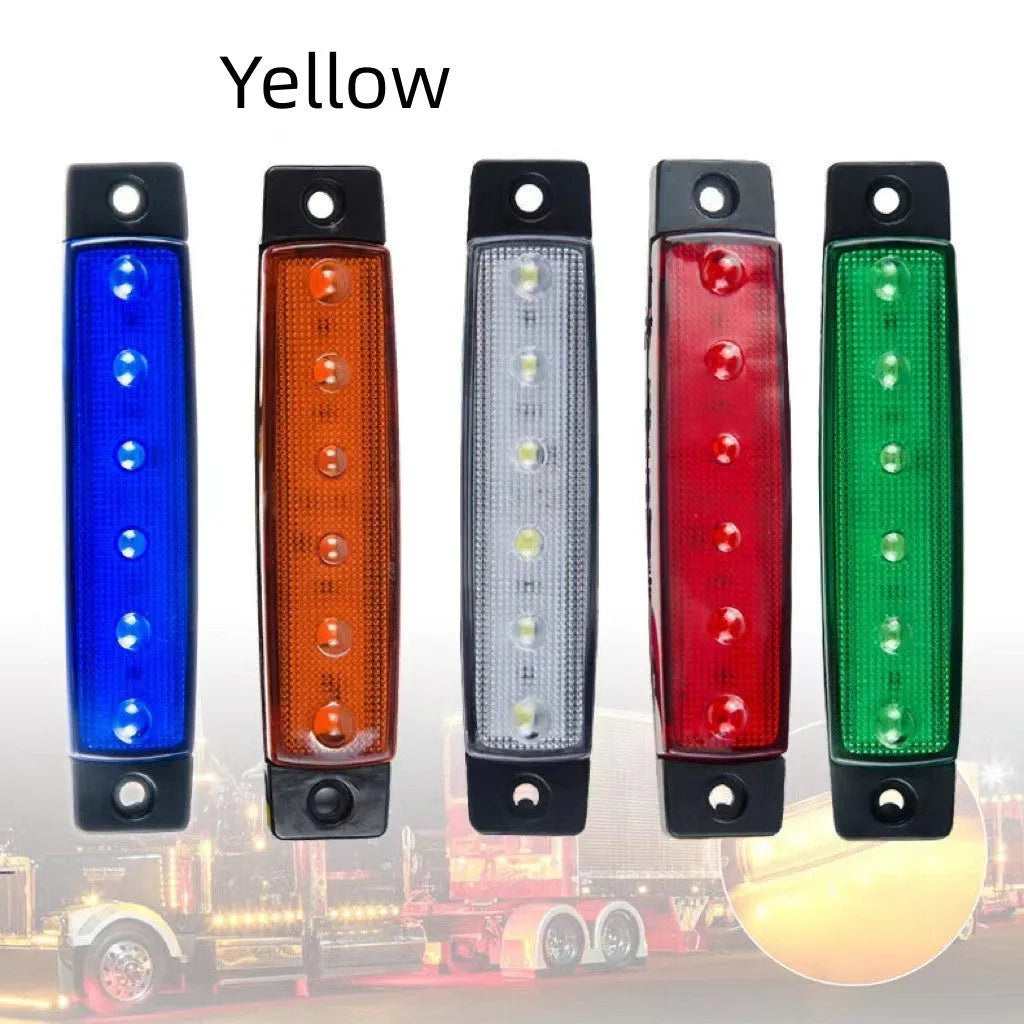 SMD LED trailer side warning light with PVC housing in five colour options