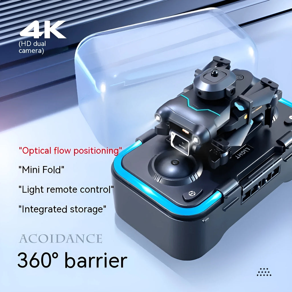 Black S96 four-axis drone with obstacle avoidance and camera under 30cm size