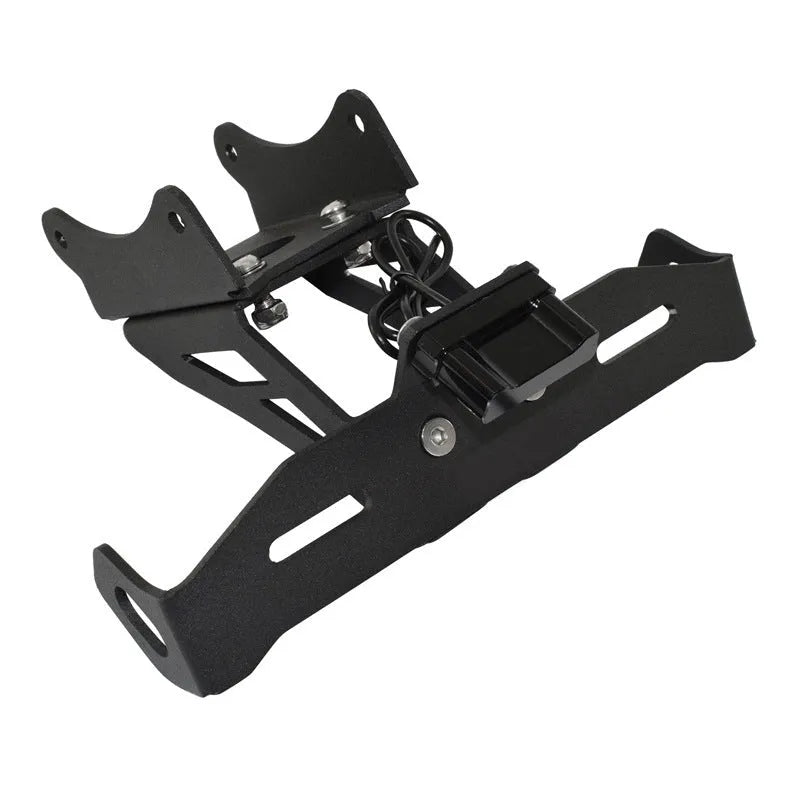 Black aluminium license plate holder for Honda motorcycle rear mounting