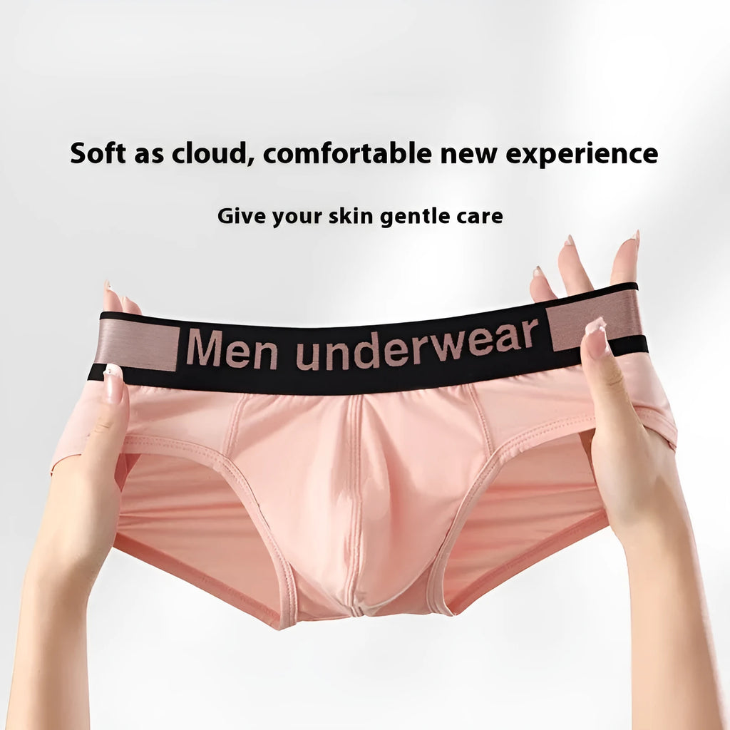 Men's modal briefs in black with gradient waistband, low waist sports style