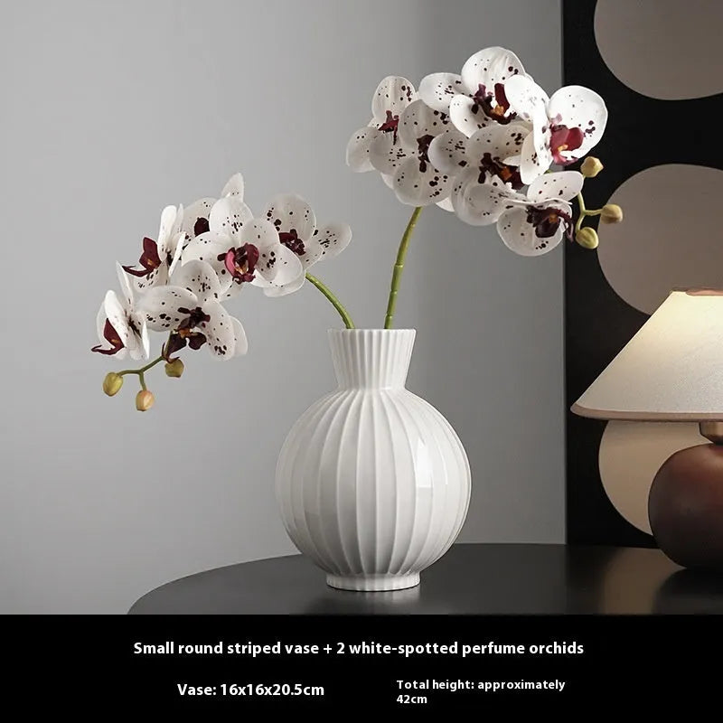Ball striped ceramic vase collection in American country style with six design options