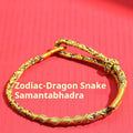 Hand-woven eight-strand guard strap bracelet in zodiac-themed colours with national tide style design