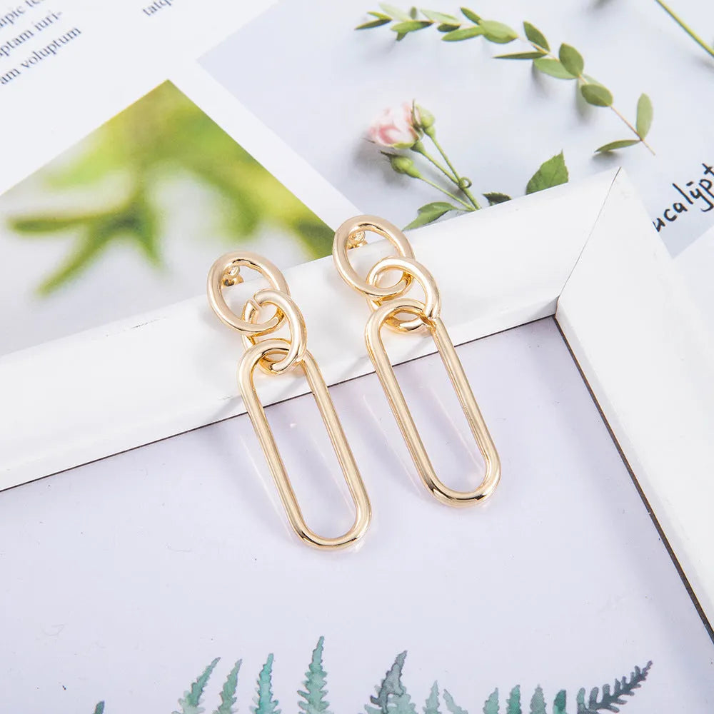 Geometric sterling silver needle colour hoop earrings with ring and line design