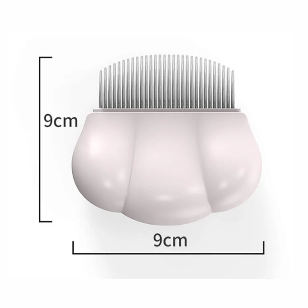 Paw Soft Deshedding Brush grooming tool for cats and dogs in blue, pink, or white on a white background.
