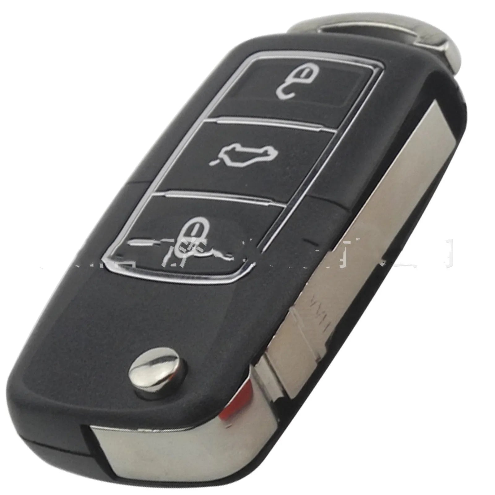 Volkswagen Jetta Golf car key shell replacement case in five colour options showing 3-button layout