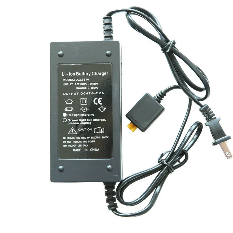 26-inch bicycle electric conversion kit showing hub motor wheel, lithium battery, and 12.6V5A charger