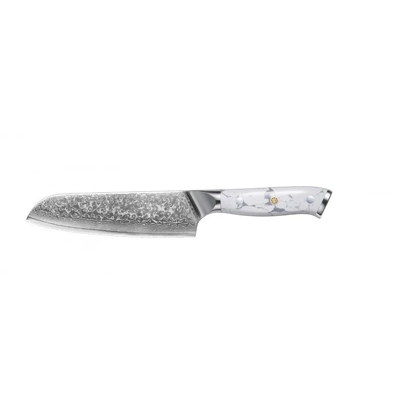 Damascus pattern VG10 steel chef knife with 21cm blade and 11cm handle