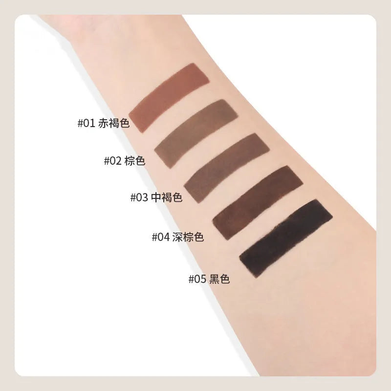 Double-headed eyebrow cream in five colour shades for natural brow definition