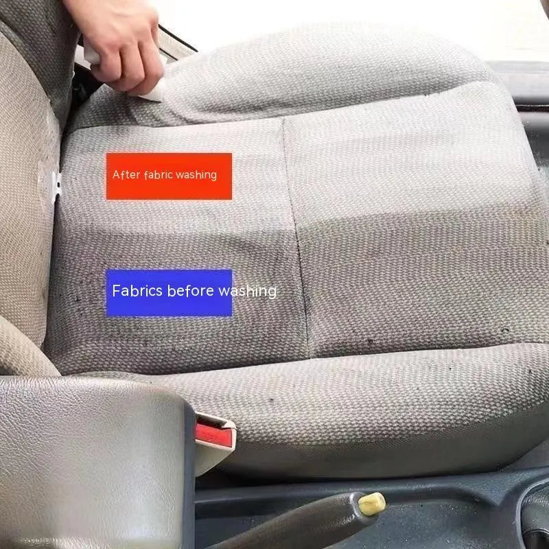 Wash free fabric roof foam cleaner kit with bottle, sponge wipes, and towel for interior vehicle ceiling cleaning